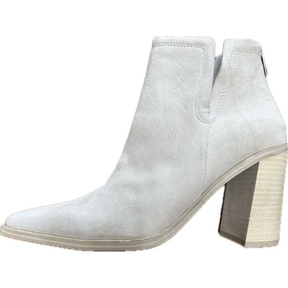 Steve Madden Cornelia Bone Suede Boots Size 11 Leather Shoes New! - Picture 2 of 11